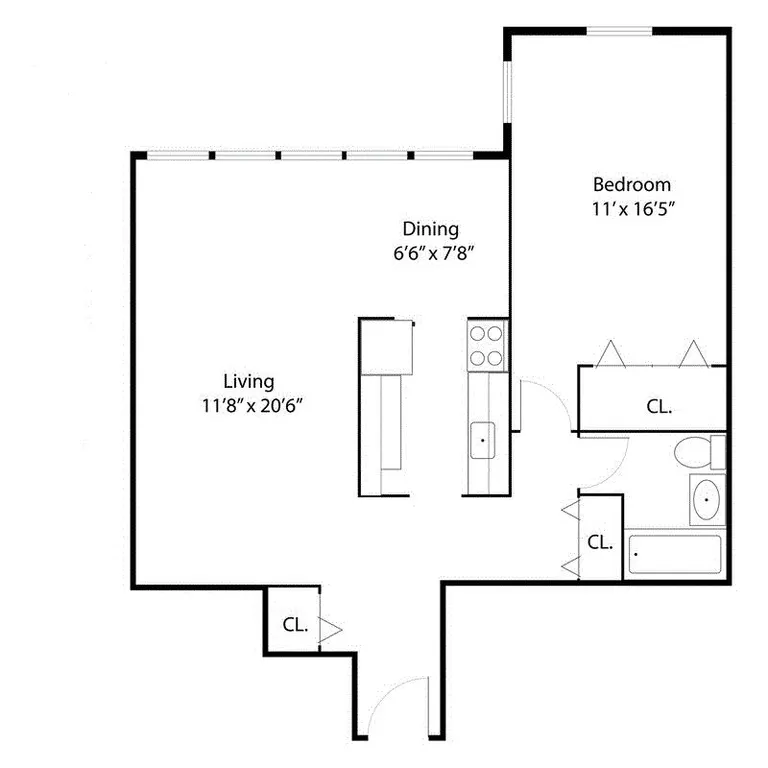 195 Willoughby Avenue, 201 | floorplan | View 5