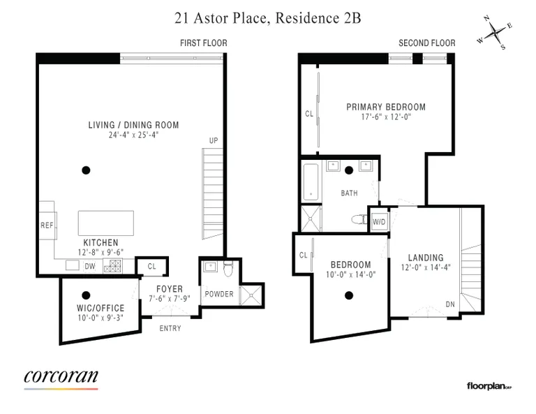 21 Astor Place, 2B | floorplan | View 10