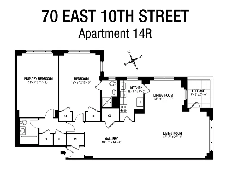 70 East 10th Street, 14R | floorplan | View 11