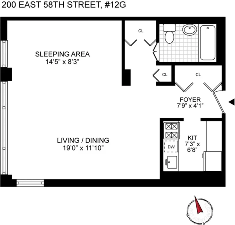 200 EAST 58TH STREET, 11G | floorplan | View 11