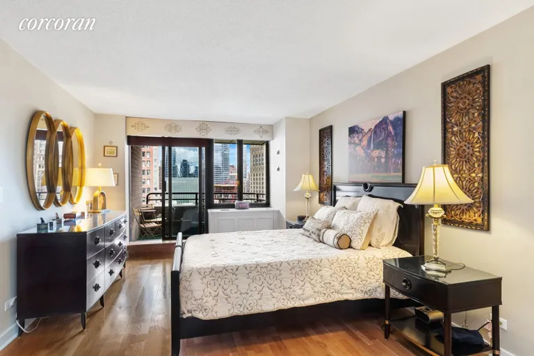 New York City Real Estate | View 200 Rector Place, 18AB | Primary Bedroom | View 6
