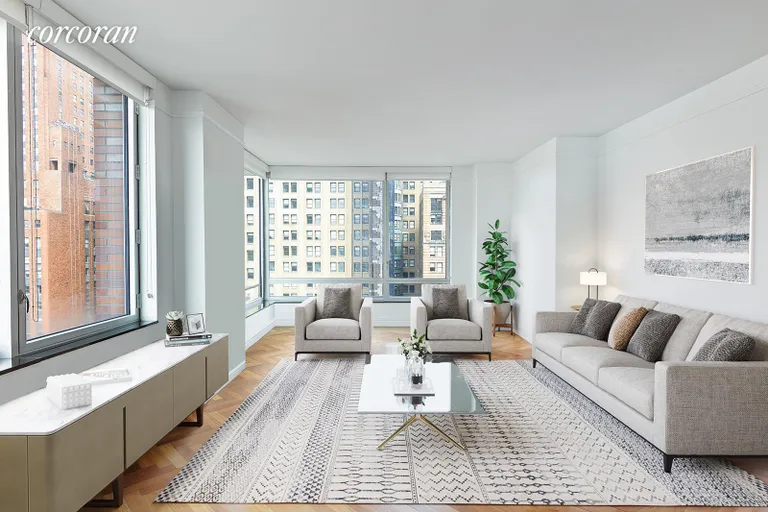 New York City Real Estate | View 10 West Street, 21C | 2 Beds, 3 Baths | View 1