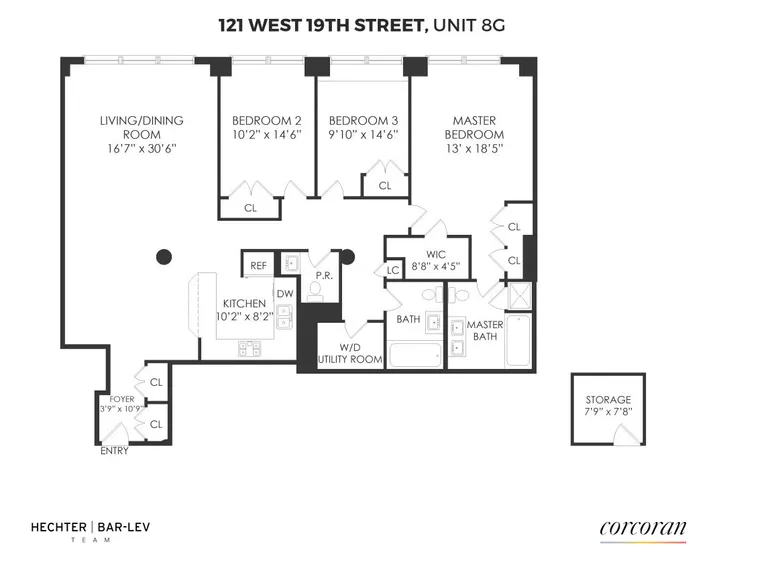 121 West 19th Street, 8G | floorplan | View 14
