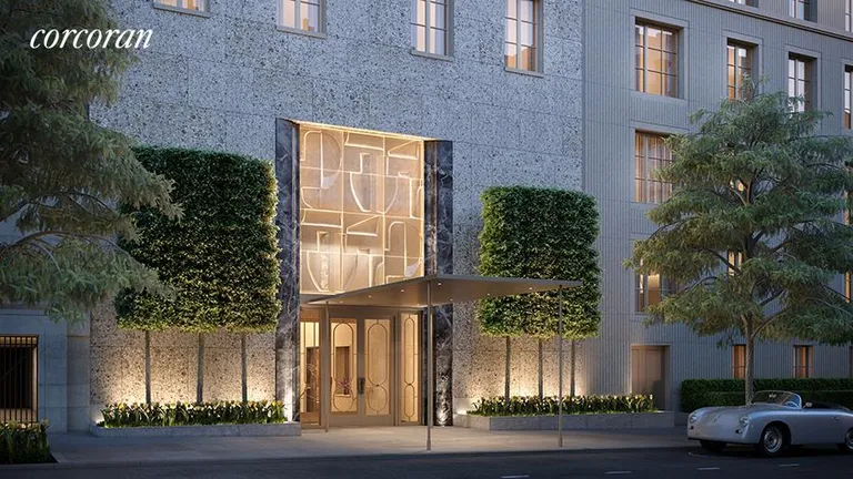New York City Real Estate | View 109 East 79th Street, TH | Double-height Entrance with Art Gla | View 3