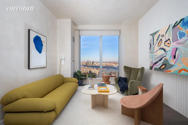 New York City Real Estate | View 252 South Street, 58E | Living Room | View 2