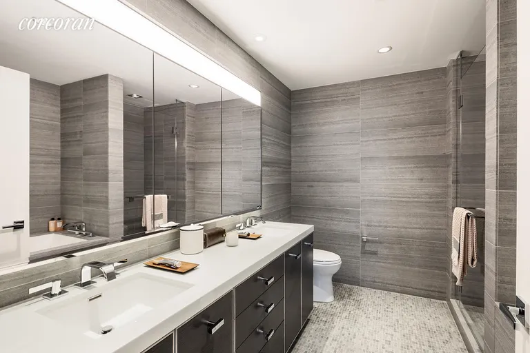 New York City Real Estate | View 252 South Street, 58E | Bathroom | View 8