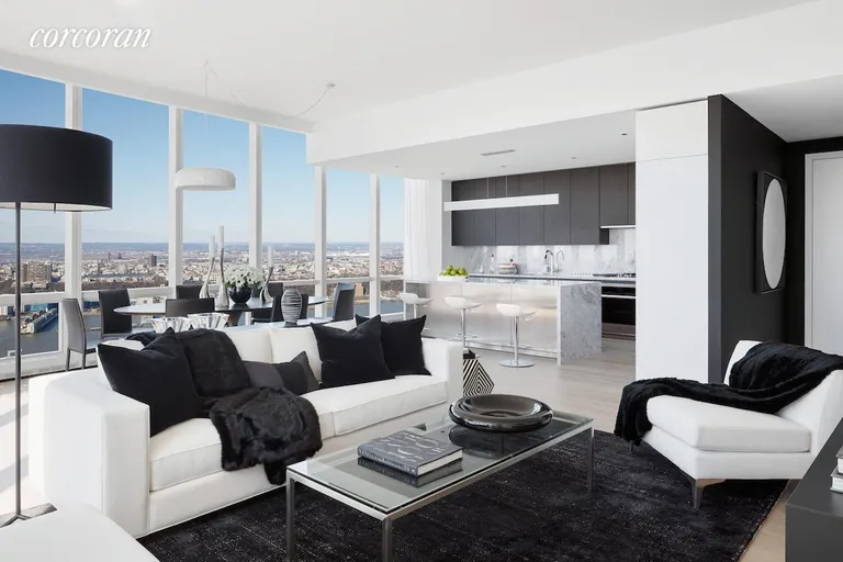 New York City Real Estate | View 15 Hudson Yards, 79B | Great Room | View 3