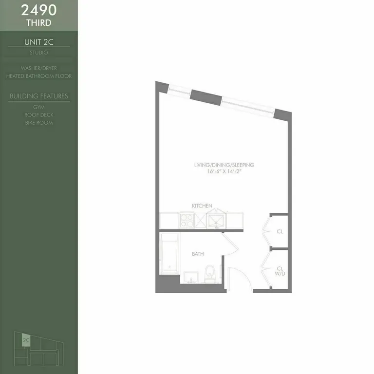 2490 3rd Avenue, 2C | floorplan | View 12