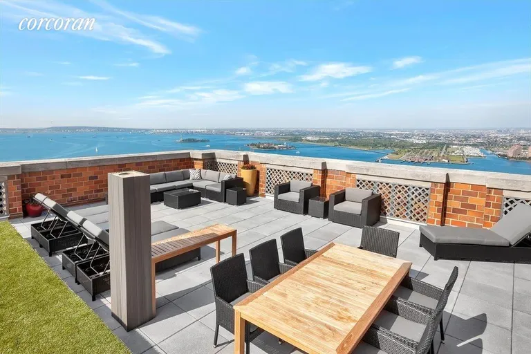 New York City Real Estate | View 20 West Street, 23J | Roof Deck | View 8