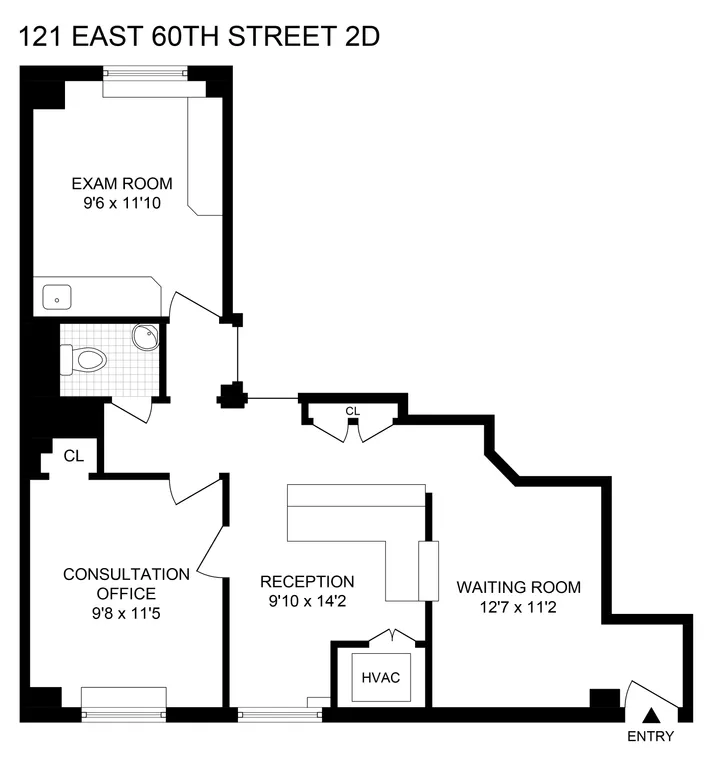 121 East 60th Street, 2D | floorplan | View 5