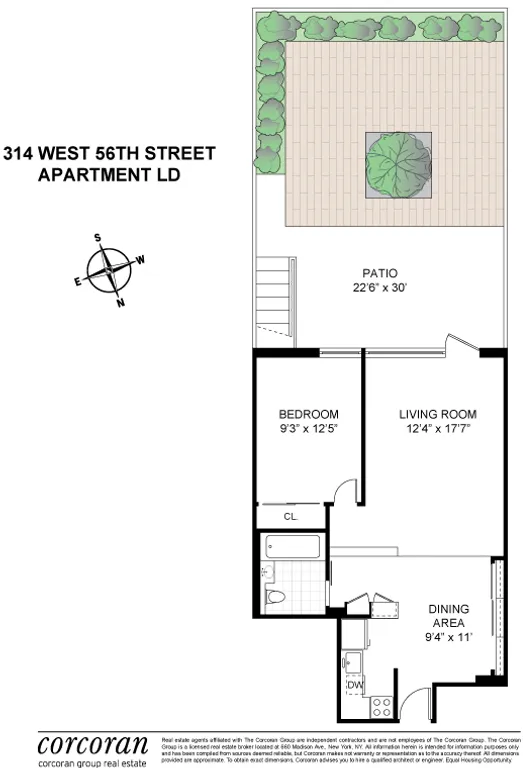 314 West 56th Street, LD | floorplan | View 9