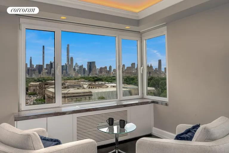 New York City Real Estate | View 1050 Fifth Avenue, 17C | Living Room - SW View | View 2