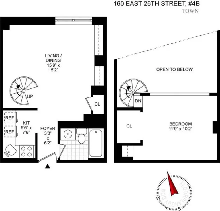 160 East 26th Street, 4B | floorplan | View 7