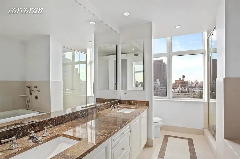 New York City Real Estate | View 181 East 90th Street, 23A | Master Bathroom | View 5