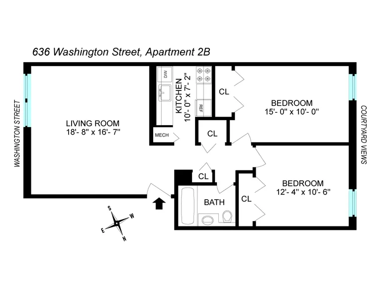 636 Washington Street, 2B | floorplan | View 6
