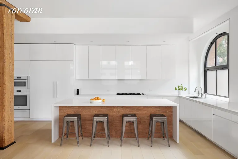 New York City Real Estate | View 443 Greenwich Street, 1A | Virtually Staged Kitchen Island | View 8