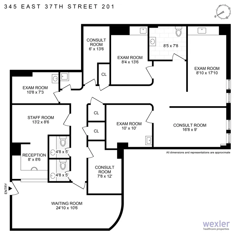 345 East 37th Street, 201 | floorplan | View 6