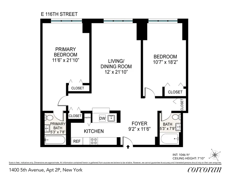 1400 5TH Avenue, 2P | floorplan | View 22