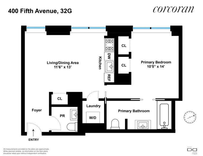 400 Fifth Avenue, 32G | floorplan | View 7