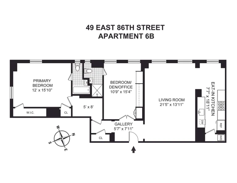 49 East 86th Street, 6B | floorplan | View 9