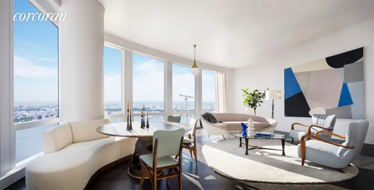New York City Real Estate | View 35 Hudson Yards, 6401 | Living Room | View 4