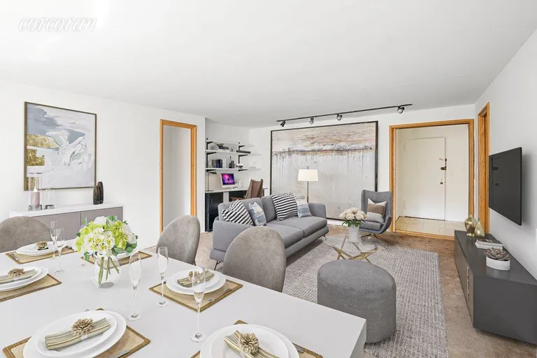 New York City Real Estate | View 77 Seventh Avenue, 6B | Virtually Staged: Living Room | View 2