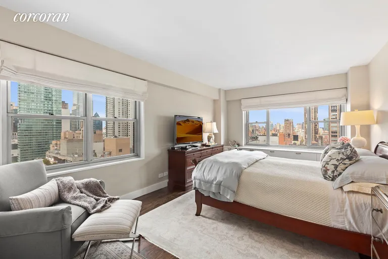 New York City Real Estate | View 400 East 56th Street, 28G | Primary Bedroom with Custom Feature | View 9
