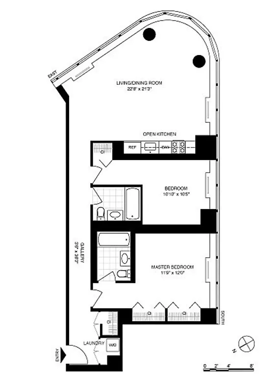 230 Ashland Place, 20C | floorplan | View 8