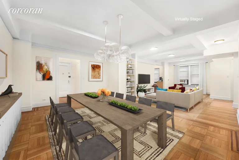 New York City Real Estate | View 710 West End Avenue, 2C/D | Dining Area (Virtual) | View 2
