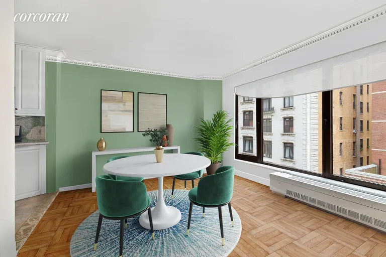New York City Real Estate | View 200 Central Park South, 11P | Virtually staged dining area | View 4