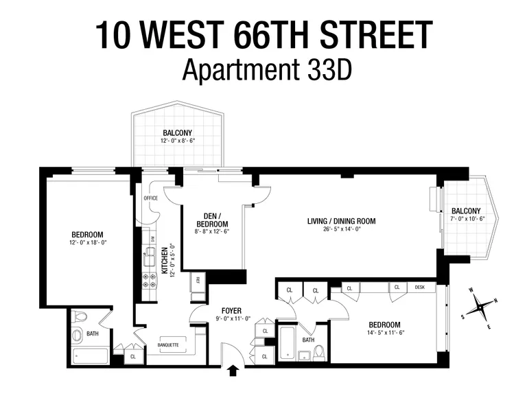 10 West 66th Street   , 33D | floorplan | View 12