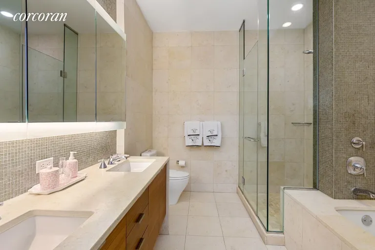 New York City Real Estate | View 70 Little West Street, 7N | En Suite Bathroom | View 9