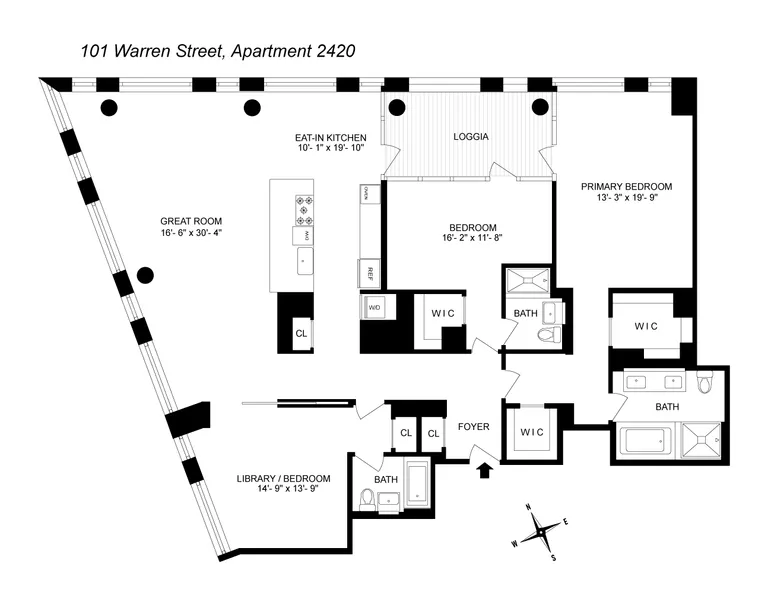 101 Warren Street, 2420 | floorplan | View 23