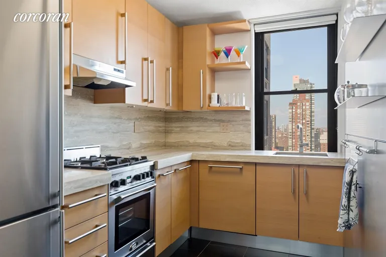 New York City Real Estate | View 301 East 87th Street, 24F | Windowed Kitchen | View 2