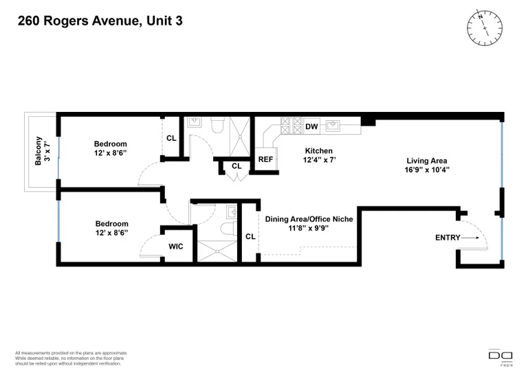 260 Rogers Avenue, 3A | floorplan | View 12
