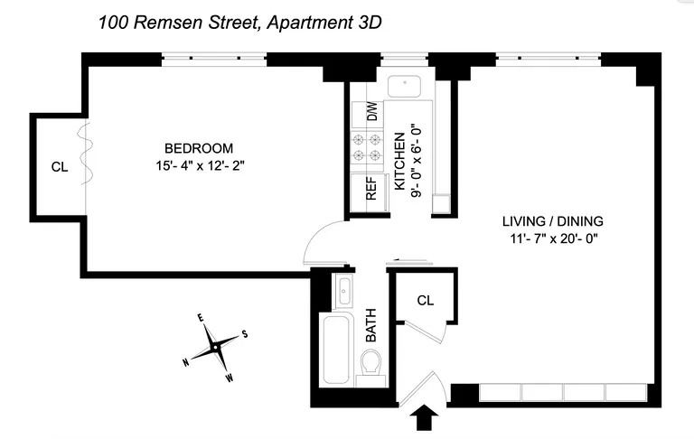 100 Remsen Street, 3D | floorplan | View 9