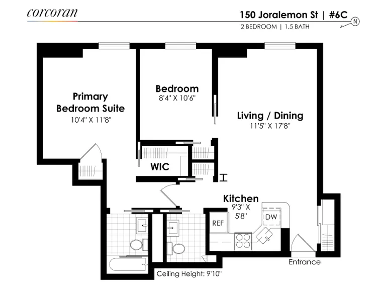 150 Joralemon Street, 6C | floorplan | View 7