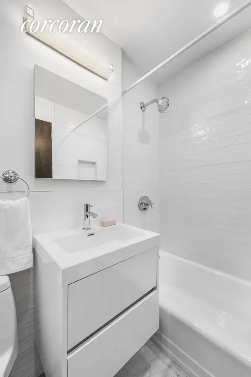 New York City Real Estate | View 25 West 13th Street, 4FS | White on white modern bathroom | View 6