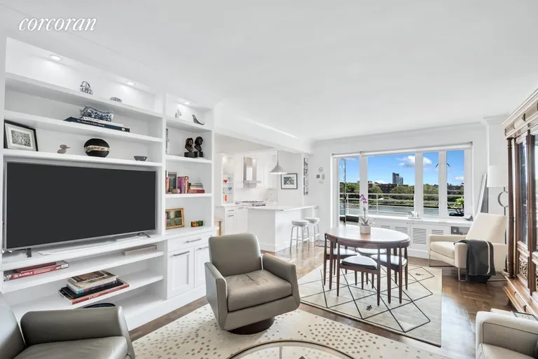 New York City Real Estate | View 1 Gracie Terrace, 3C | Living / Dining Room | View 2