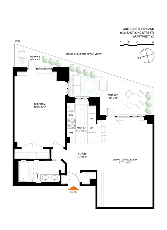 1 Gracie Terrace, 3C | floorplan | View 14