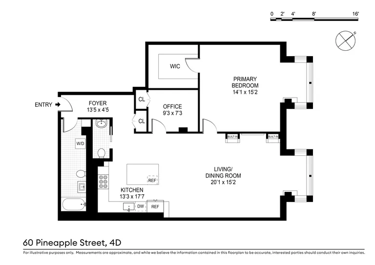 60 Pineapple Street, 4D | floorplan | View 9