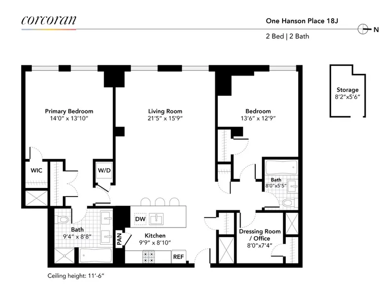 1 Hanson Place, 18J | floorplan | View 11