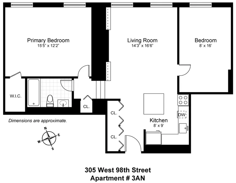 305 West 98th Street, 3AN | floorplan | View 11