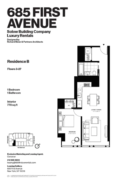 685 First Avenue, 5B | floorplan | View 8