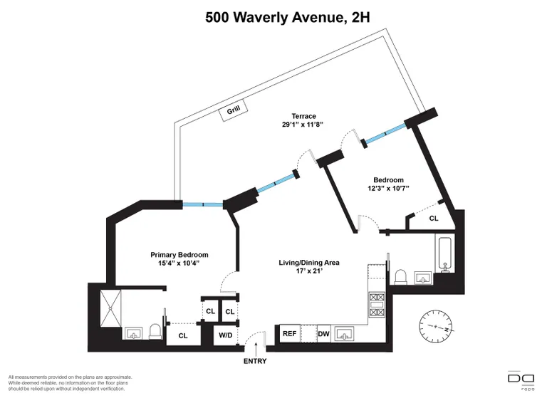 500 Waverly Avenue, 2H | floorplan | View 10