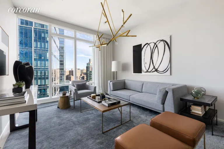 New York City Real Estate | View 30 Riverside Boulevard, 27D | Living Room | View 2