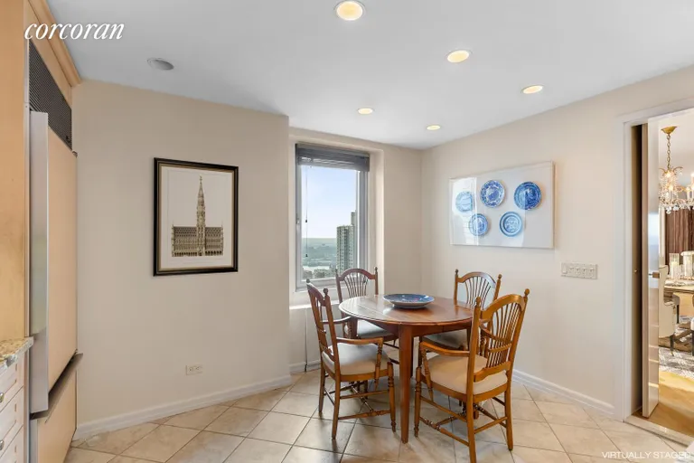 New York City Real Estate | View 303 East 57th Street, 34A | Eat-in Kitchen with Sunrise Views | View 12