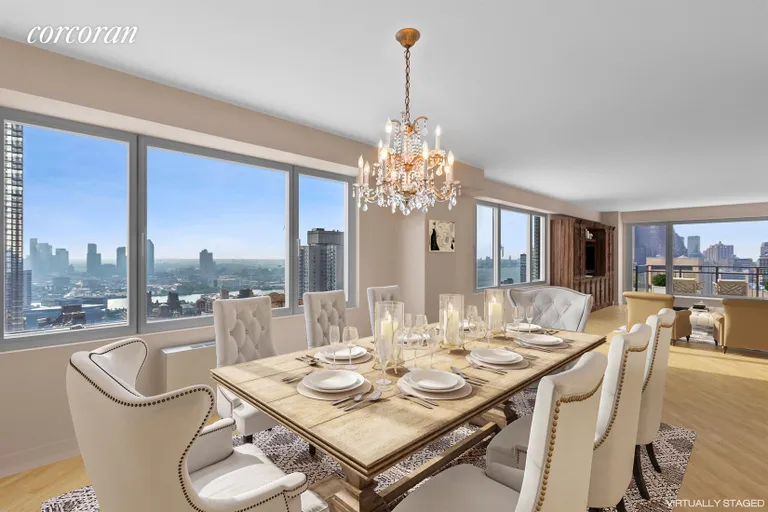 New York City Real Estate | View 303 East 57th Street, 34A | Dining Room Eastern Views | View 3