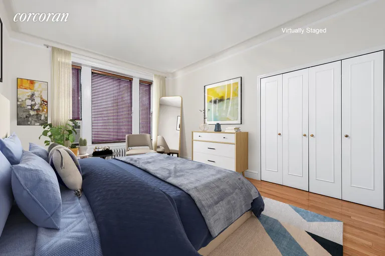 New York City Real Estate | View 771 West End Avenue, 4EF | Main Bedroom Virtually Staged | View 4
