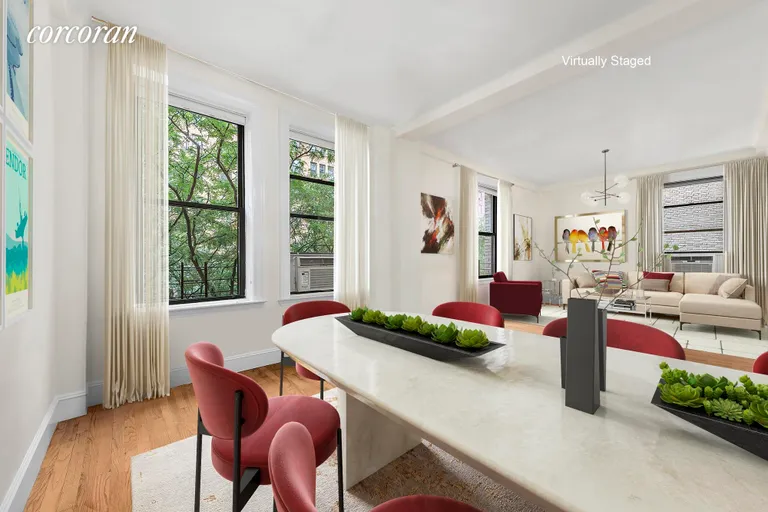 New York City Real Estate | View 771 West End Avenue, 4EF | Dining Area virtually staged | View 2